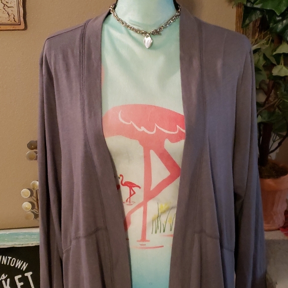 Avenue Gray Cardigan Size 22/24 - Picture 2 of 5